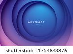 Gradient background. Abstract circle papercut smooth color composition.