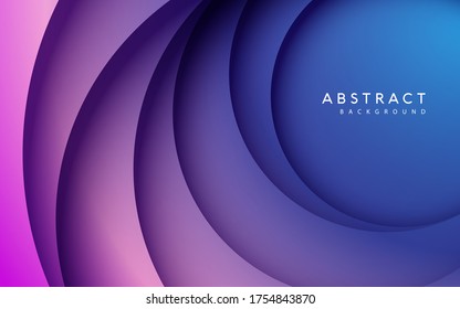Gradient background. Abstract circle papercut smooth color composition.
