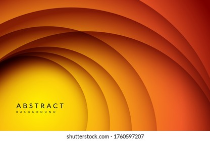Gradient background. Abstract circle papercut smooth color composition.