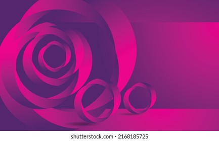 Gradient background. Abstract circle papercut smooth color composition.