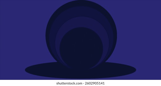 Gradient background. Abstract circle papercut smooth color composition. Vector