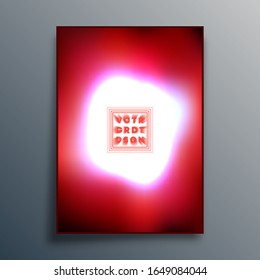 Gradient background with an abstract shape designed for poster, wallpaper, flyer, brochure cover, typography or other printing products. Vector illustration.