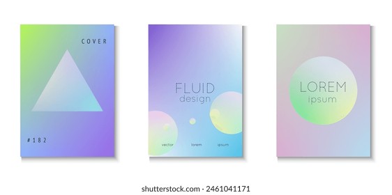 Gradient Background. Abstract Shape. Triangle Design. Violet Minimal Set. Aesthetic Hologram Poster. Geometric Circle Collection. Creative Elements. Purple Gradient Background