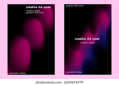 Gradient background. Abstract vector watercolor shape. Multicolor neon hologram liquid backgrounds. Design template with bright combination of colors.