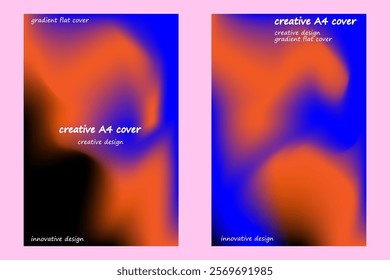 Gradient background. Abstract vector watercolor shape. Multicolor neon hologram liquid backgrounds. Design template with bright combination of colors.