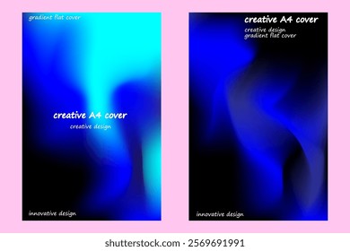 Gradient background. Abstract vector watercolor shape. Multicolor neon hologram liquid backgrounds. Design template with bright combination of colors.