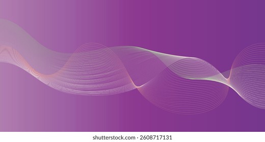 gradient background with abstract wave line decoration