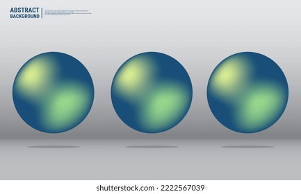 Gradient background with ball shape. 3d vector illustration. Abstract 3d background. Banner, website or sign design. Eps10 Vector