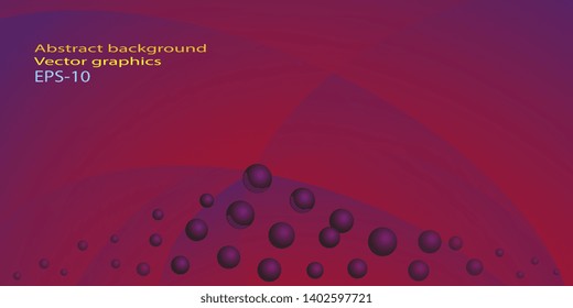 Gradient background with balls. Flying balls. Business card. Abstract background. Gradient background with balls. Flyer. Banner. Creative background. Vector graphics. Eps-10