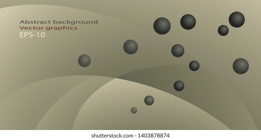 Gradient background with balls. Flying balls. Business card. Abstract background. Gradient background with balls. Flyer. Banner. Creative background. Vector graphics. Eps-10