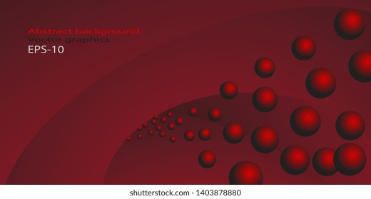 Gradient background with balls. Flying balls. Business card. Abstract background. Gradient background with balls. Flyer. Banner. Creative background. Vector graphics. Eps-10