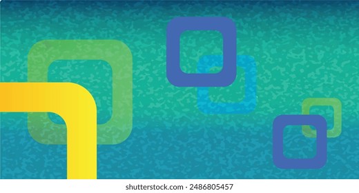 Gradient background basic color turquoise green blue neon noise texture header cover poster design. vector
