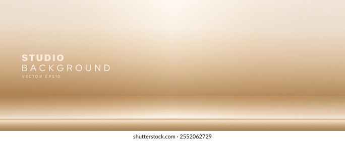 Gradient background beige color banner design with space for product display
