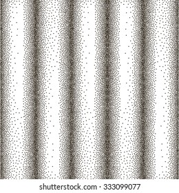 Gradient Background with Black Dots. Halftone Dotwork Engraving Background. Vector Illustration.