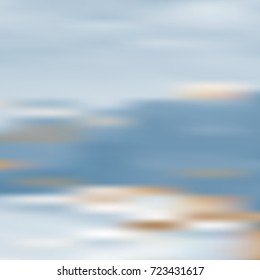 Gradient background with blue cloudy sky in the evening.  Beautiful copyspace. Vector illustration. Eps10