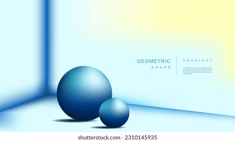 gradient background with blue globe object, gradient mesh background