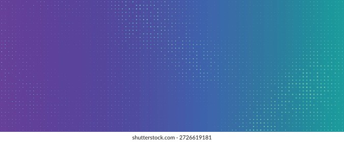 Farbverlauf-Hintergrund mit einem blauen und violetten Farbschema. Der Hintergrund ist gepunktet mit blauen und violetten Farbtönen. Minimale Halbton gepunktete Textur, Vektorhintergrund