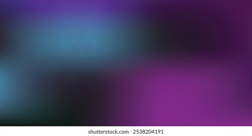 Gradient background blue and purple colors of the studio The wallpaper features bright  modern neon lines shining from the stage floor. Glowing sci-fi abstract room concept. 