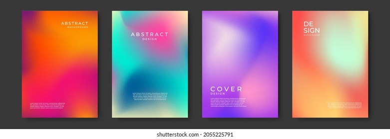 Gradient background with blur bokeh colorful elements