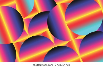 Fondo degradado en colores brillantes. Ilustración lisa colorida.