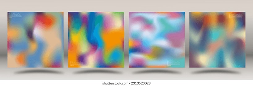 Gradient background, color blur. A set of templates for interior design, prints, decorations, creativity and web design. The basis for posters, posters, covers and creative ideas