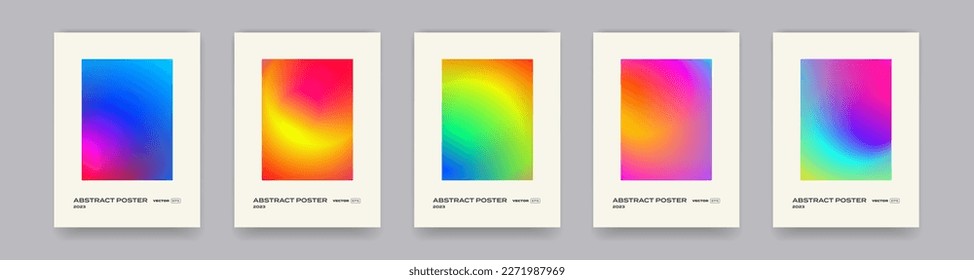 Gradient background, color gradation abstract holographic, vector poster. Neon color soft blend mesh, iridescent light and color transition translucent and fluorescent chromatic background