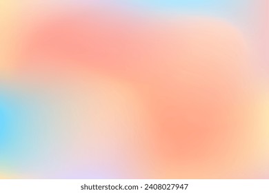 Gradient background with colored spots. Bright blurred multi-colored pattern. Peach blue poster.