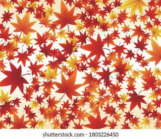 Gradient background with colorful fall leaves
