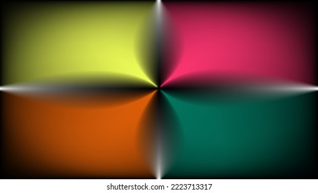 Gradient background with colorful fill.