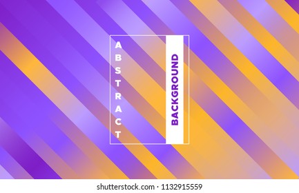 Gradient Background with Colorful Stripes. Minimal Abstract Template with Glow Effect. Simple Design in Purple and Yellow Colors. EPS10 Vector. Illustration with Lines. Gradient Background for Covers.