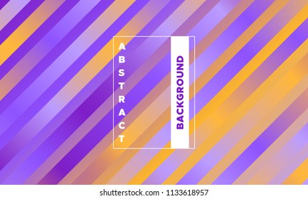 Gradient Background with Colorful Stripes. Minimal Abstract Template with Glow Effect. Simple Design in Purple and Yellow Colors. EPS10 Vector. Illustration with Lines. Gradient Background for Covers.
