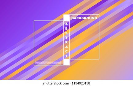Gradient Background with Colorful Stripes. Minimal Abstract Template with Glow Effect. Simple Design in Purple and Yellow Colors. EPS10 Vector. Illustration with Lines. Gradient Background for Covers.