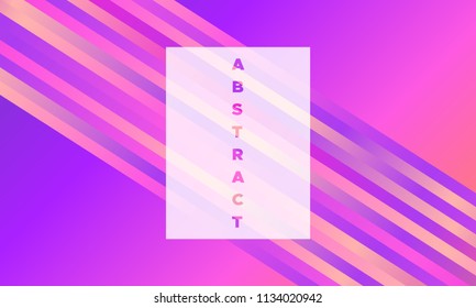Gradient Background with Colorful Stripes. Minimal Abstract Template with Glow Effect. Simple Design in Pink Colors. EPS10 Vector. Bright Colors. Illustration with Lines. Gradient Background for Cover