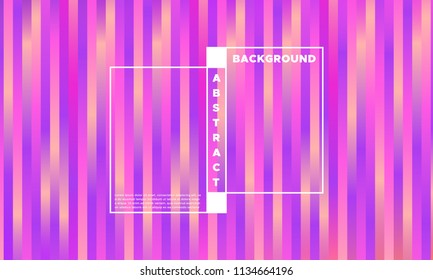 Gradient Background with Colorful Stripes. Minimal Abstract Template with Glow Effect. Simple Design in Pink Colors. EPS10 Vector. Bright Colors. Illustration with Lines. Gradient Background for Cover