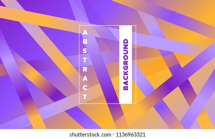 Gradient Background with Colorful Stripes. Minimal Abstract Template with Glow Effect. Simple Design in Purple and Yellow Colors. EPS10 Vector. Illustration with Lines. Gradient Background for Covers.
