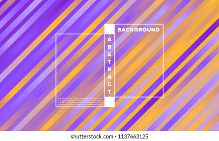 Gradient Background with Colorful Stripes. Minimal Abstract Template with Glow Effect. Simple Design in Purple and Yellow Colors. EPS10 Vector. Illustration with Lines. Gradient Background for Covers.