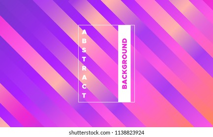 Gradient Background with Colorful Stripes. Minimal Abstract Template with Glow Effect. Simple Design in Pink Colors. EPS10 Vector. Bright Colors. Illustration with Lines. Gradient Background for Cover