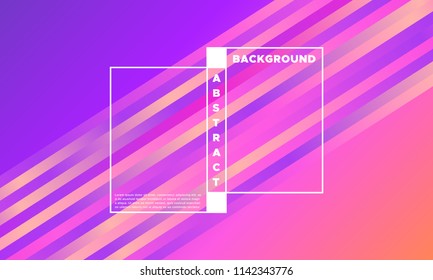 Gradient Background with Colorful Stripes. Minimal Abstract Template with Glow Effect. Simple Design in Pink Colors. EPS10 Vector. Bright Colors. Illustration with Lines. Gradient Background for Cover