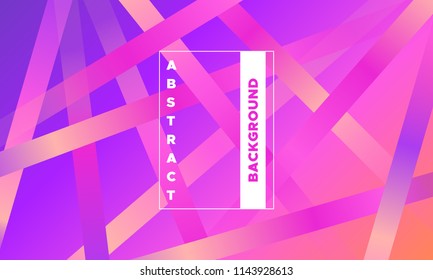 Gradient Background with Colorful Stripes. Minimal Abstract Template with Glow Effect. Simple Design in Pink Colors. EPS10 Vector. Bright Colors. Illustration with Lines. Gradient Background for Cover