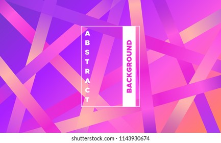 Gradient Background with Colorful Stripes. Minimal Abstract Template with Glow Effect. Simple Design in Pink Colors. EPS10 Vector. Bright Colors. Illustration with Lines. Gradient Background for Cover