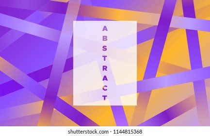 Gradient Background with Colorful Stripes. Minimal Abstract Template with Glow Effect. Simple Design in Purple and Yellow Colors. EPS10 Vector. Illustration with Lines. Gradient Background for Covers.