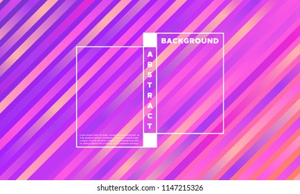 Gradient Background with Colorful Stripes. Minimal Abstract Template with Glow Effect. Simple Design in Pink Colors. EPS10 Vector. Bright Colors. Illustration with Lines. Gradient Background for Cover