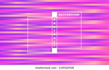 Gradient Background with Colorful Stripes. Minimal Abstract Template with Glow Effect. Simple Design in Pink Colors. EPS10 Vector. Bright Colors. Illustration with Lines. Gradient Background for Cover