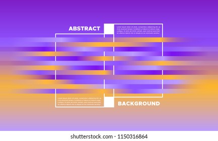 Gradient Background with Colorful Stripes. Minimal Abstract Template with Glow Effect. Simple Design in Purple and Yellow Colors. EPS10 Vector. Illustration with Lines. Gradient Background for Covers.