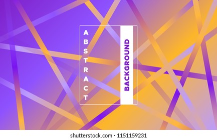 Gradient Background with Colorful Stripes. Minimal Abstract Template with Glow Effect. Simple Design in Purple and Yellow Colors. EPS10 Vector. Illustration with Lines. Gradient Background for Covers.