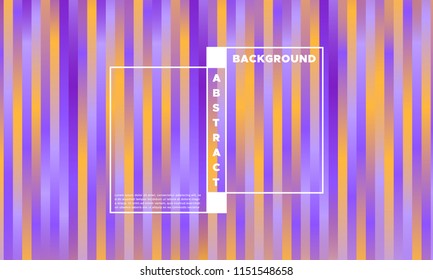 Gradient Background with Colorful Stripes. Minimal Abstract Template with Glow Effect. Simple Design in Purple and Yellow Colors. EPS10 Vector. Illustration with Lines. Gradient Background for Covers.