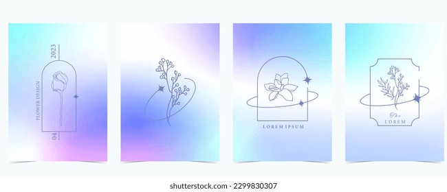 gradient background with colorful y2k and groovy style