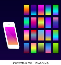 Fondo degradado Diseño de color creativo en color para aplicación móvil