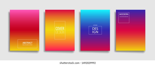 gradient background design. red blue yellow orange purple gradient template for poster banner flyer. vector illustration.