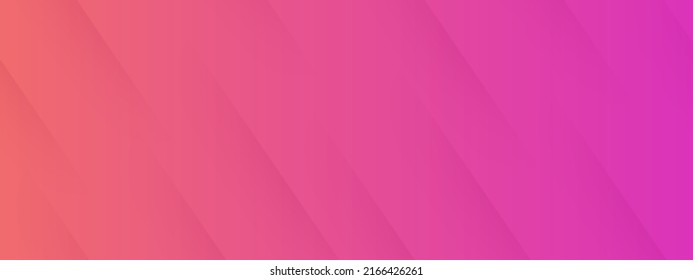 Gradient background with diagonal lines. Pink backdrop with lines with shadows. Modern abstract vector design template